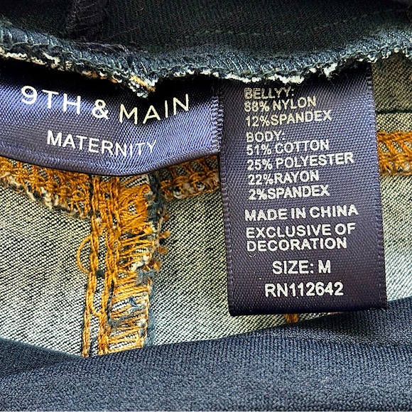 9TH & MAIN Maternity Skinny Stretch Jeans--M - Picture 10 of 12